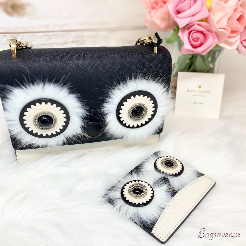 Kate spade set  dashing penguin card holder black - Picture 3 of 8
